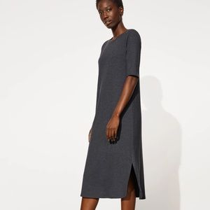 Eileen Fisher ribbed knit T-shirt dress in nocturne size M